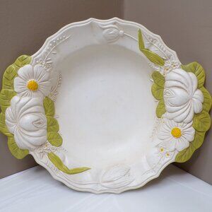 Italian Vintage Ceramic Majolica-style Centerpiece Bowl